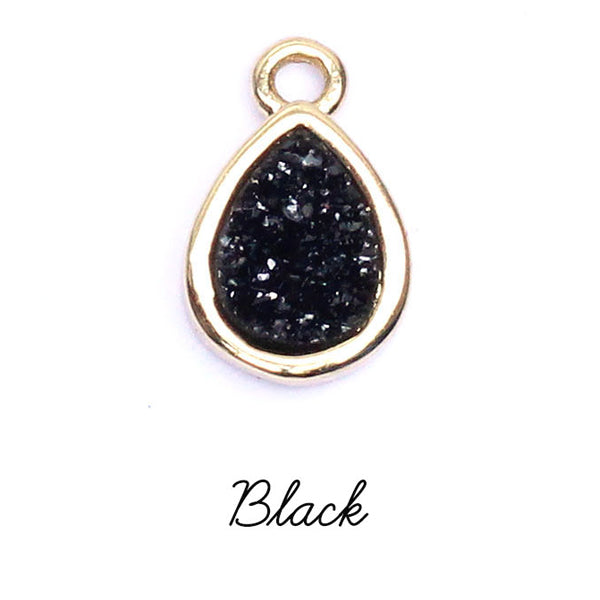 Kerrie Berrie UK Druzy Charms for Jewellery Making Drusy Bead Charm Pendants for Making Jewellery at Home