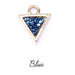 Druzy Crystal and Gold Triangle Pendant Charms – CHOICE OF COLOURS