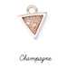 Druzy Crystal and Gold Triangle Pendant Charms – CHOICE OF COLOURS