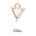 Druzy Crystal and Gold Triangle Pendant Charms – CHOICE OF COLOURS