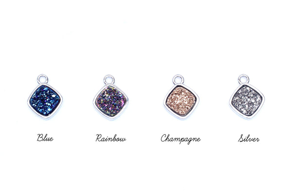 Kerrie Berrie UK Druzy Charms for Jewellery Making Drusy Bead Charm Pendants for Making Jewellery at Home