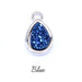 Druzy Crystal and Silver Teardrop Pendant Charms – CHOICE OF COLOURS
