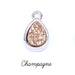 Druzy Crystal and Silver Teardrop Pendant Charms – CHOICE OF COLOURS