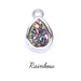 Druzy Crystal and Silver Teardrop Pendant Charms – CHOICE OF COLOURS