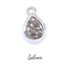 Druzy Crystal and Silver Teardrop Pendant Charms – CHOICE OF COLOURS