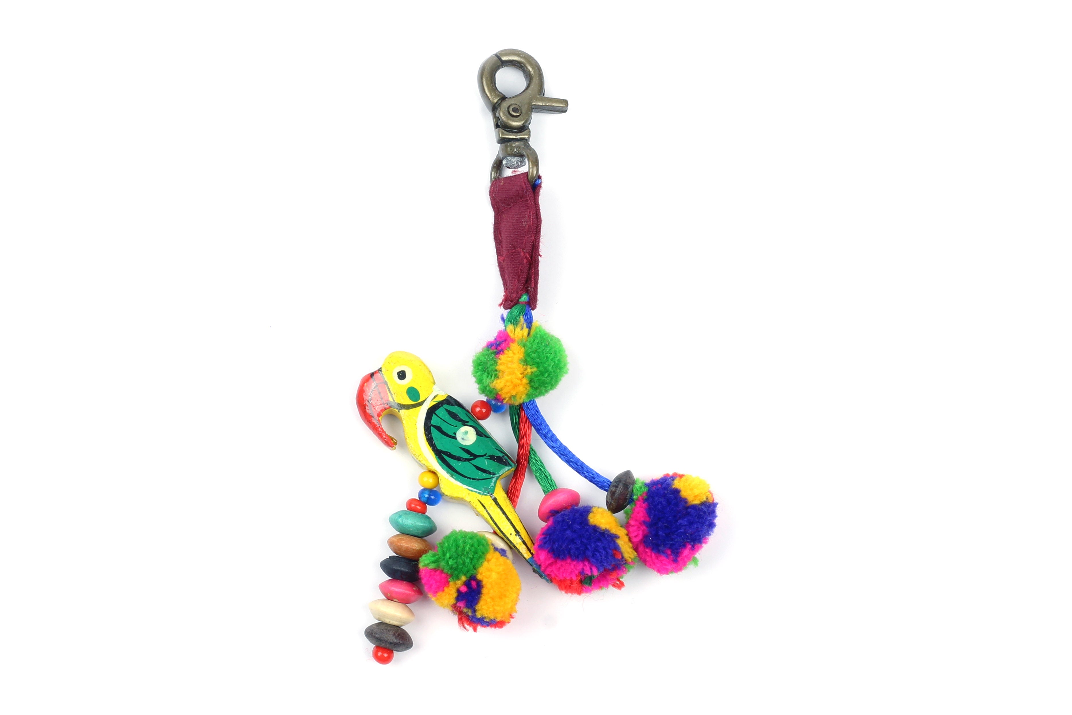 Kubla Crafts Parrot Clip Key Ring