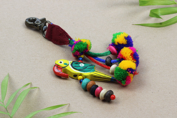 Kerrie Berrie Colourful Parrot Key Ring
