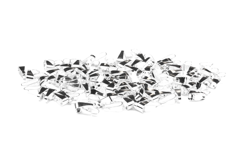 Silver-plated Bails -  10mm (100 pcs)