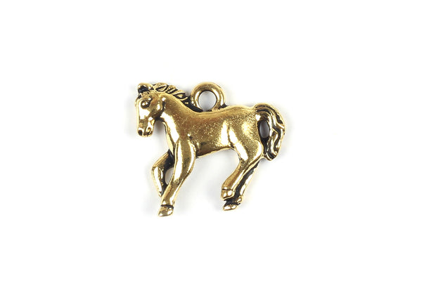Kerrie Berrie Tierracast Gold Horse Charm for Jewellery Making