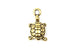 Tierracast Gold Plated Tortoise Turtle Charm for Jewellery Making