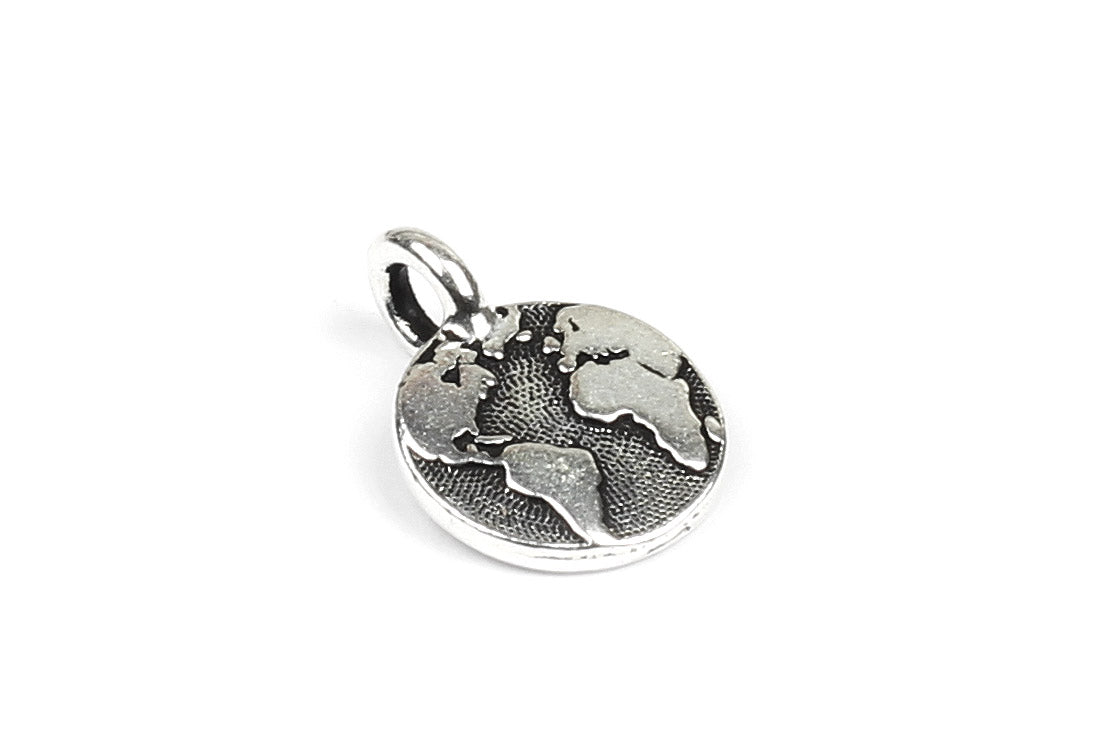 Sterling silver hotsell globe charm