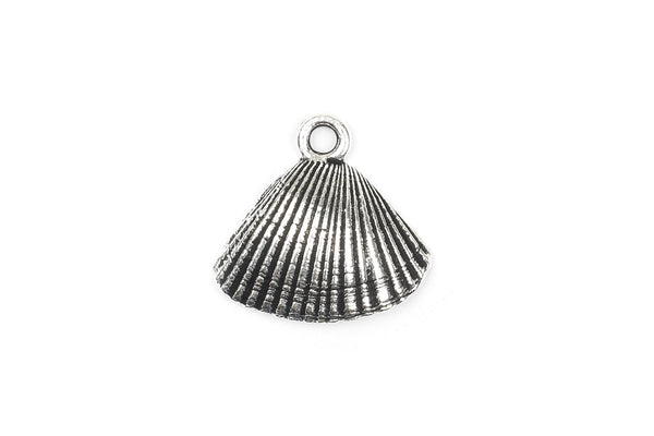 Kerrie Berrie UK Tierracast Silver Plated Shell Charm for Jewellery Making