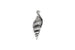 Kerrie Berrie UK Tierracast Silver Plated Spindle Shell Charm for Jewellery Making