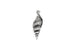 Kerrie Berrie UK Tierracast Silver Plated Spindle Shell Charm for Jewellery Making