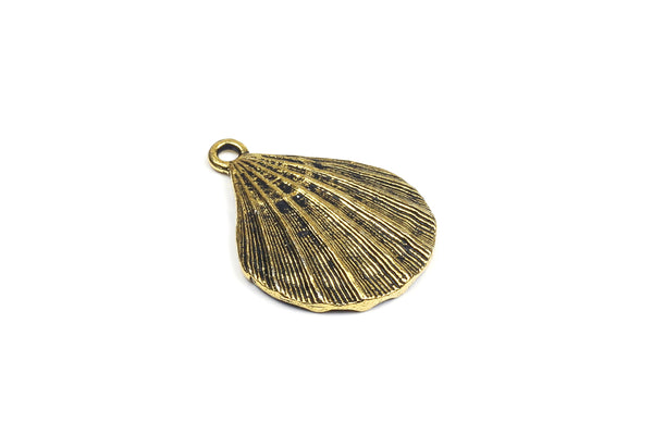 Kerrie Berrie UK Tierracast Gold Plated Shell Charm for Jewellery Making