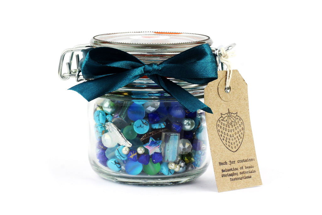 Bead and Jewellery Making Kit in a Jar_Small Craft Gift and Stocking Filler