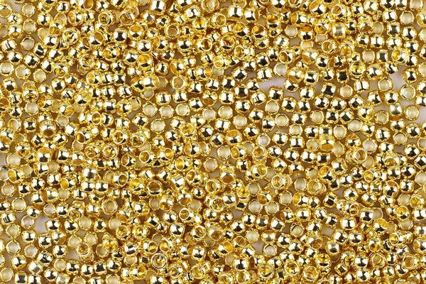 Kerrie Berrie Gold Round Bead Crimps for Jewellery Making