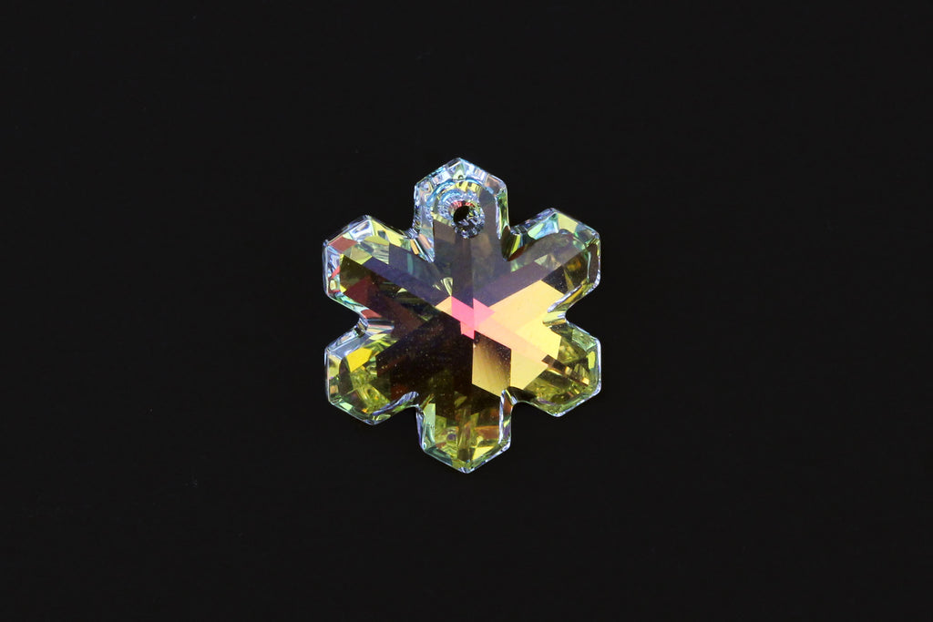 Swarovski AB Snowflake Bead Charm Pendant