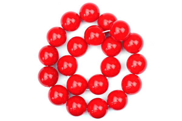 Red Colour Acrylic Beads – 20mm for Jewellery Making