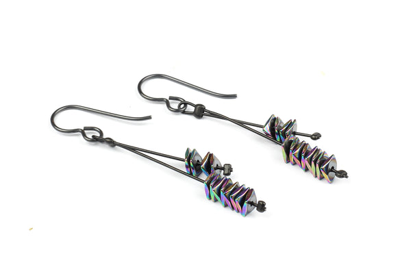 KerrieBerrie Handmade in UK Hematite Drop Earrings