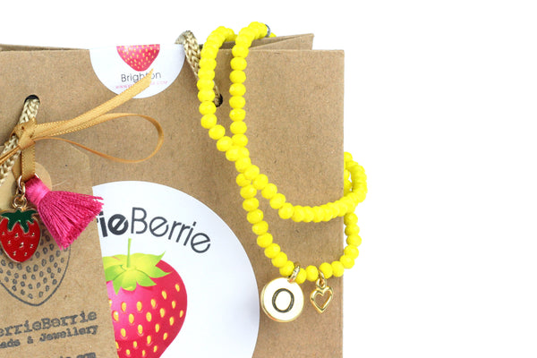 MAKE IT YOURSELF Personalised Bracelet Kit w/ Gold Charms (Makes 2) – CHOICE OF COLOURS