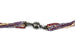 Purple Red and Cream Glass Beaded Handmade Necklace