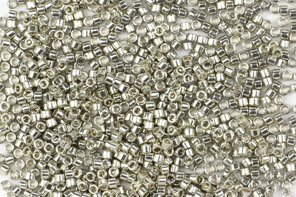 Kerrie Berrie UK Miyuki Seed Beads for Jewellery Making Size 11 Miyuki Delicia Seed Beads in Galvanised Silver