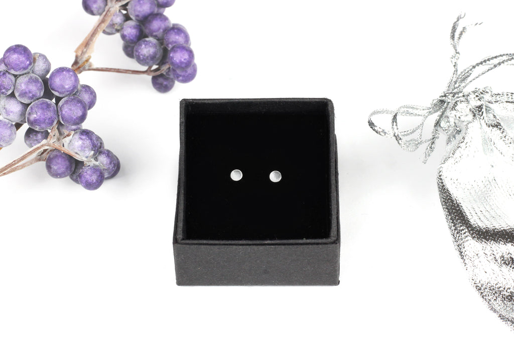 Kerrie Berrie Sterling Silver Flat Disc Stud Earrings