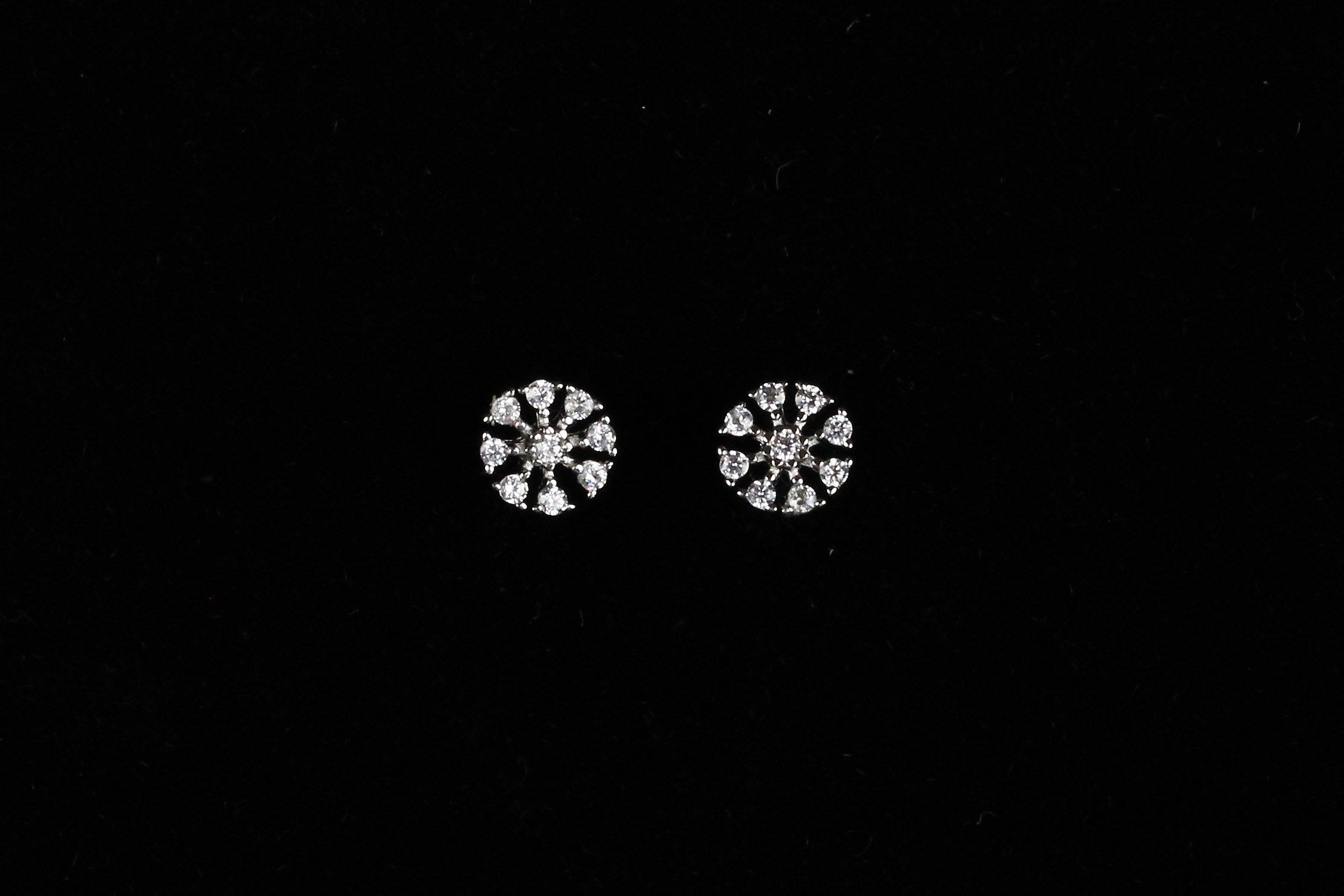 Small Sterling Silver Stud Earrings Set - Rose, Flower, Star & Moon Designs (925 Silver) - View #2