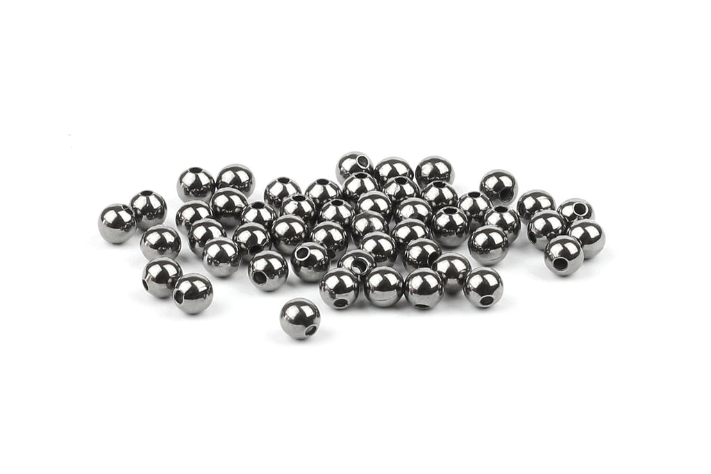 Black Gunmetal Round Spacer Beads 6mm 30pcs
