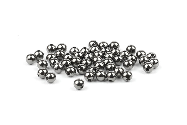 Kerrie Berrie UK Spacer Beads for Jewellery Making in Black Gunmetal Pewter