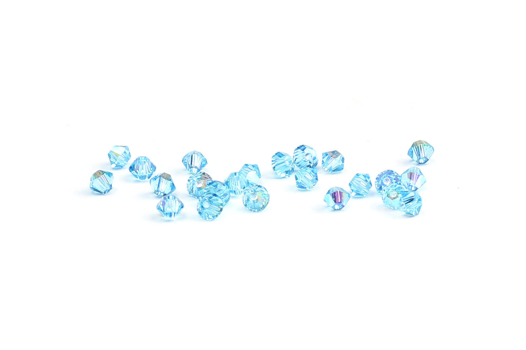Kerrie Berrie Jewellery Making Supplies Round Swarovski Crystal Bead in Pale Blue