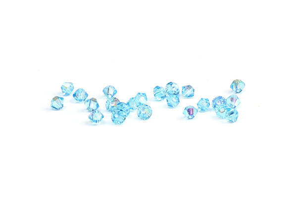 Kerrie Berrie Jewellery Making Supplies Round Swarovski Crystal Bead in Pale Blue