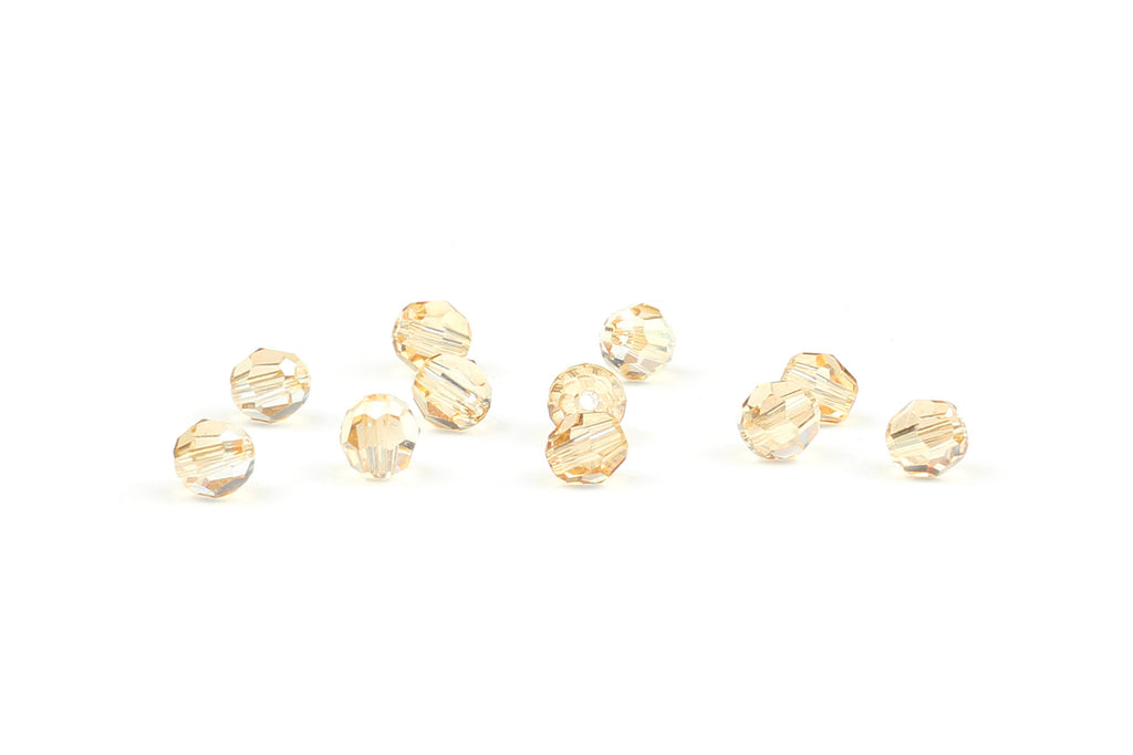 Kerrie Berrie Jewellery Making Supplies Round Swarovski Crystal Bead in Champagne