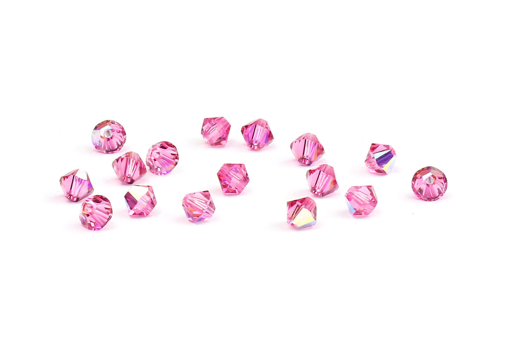 Kerrie Berrie Jewellery Making Supplies Swarovski Crystal Bicone Bead in Pink