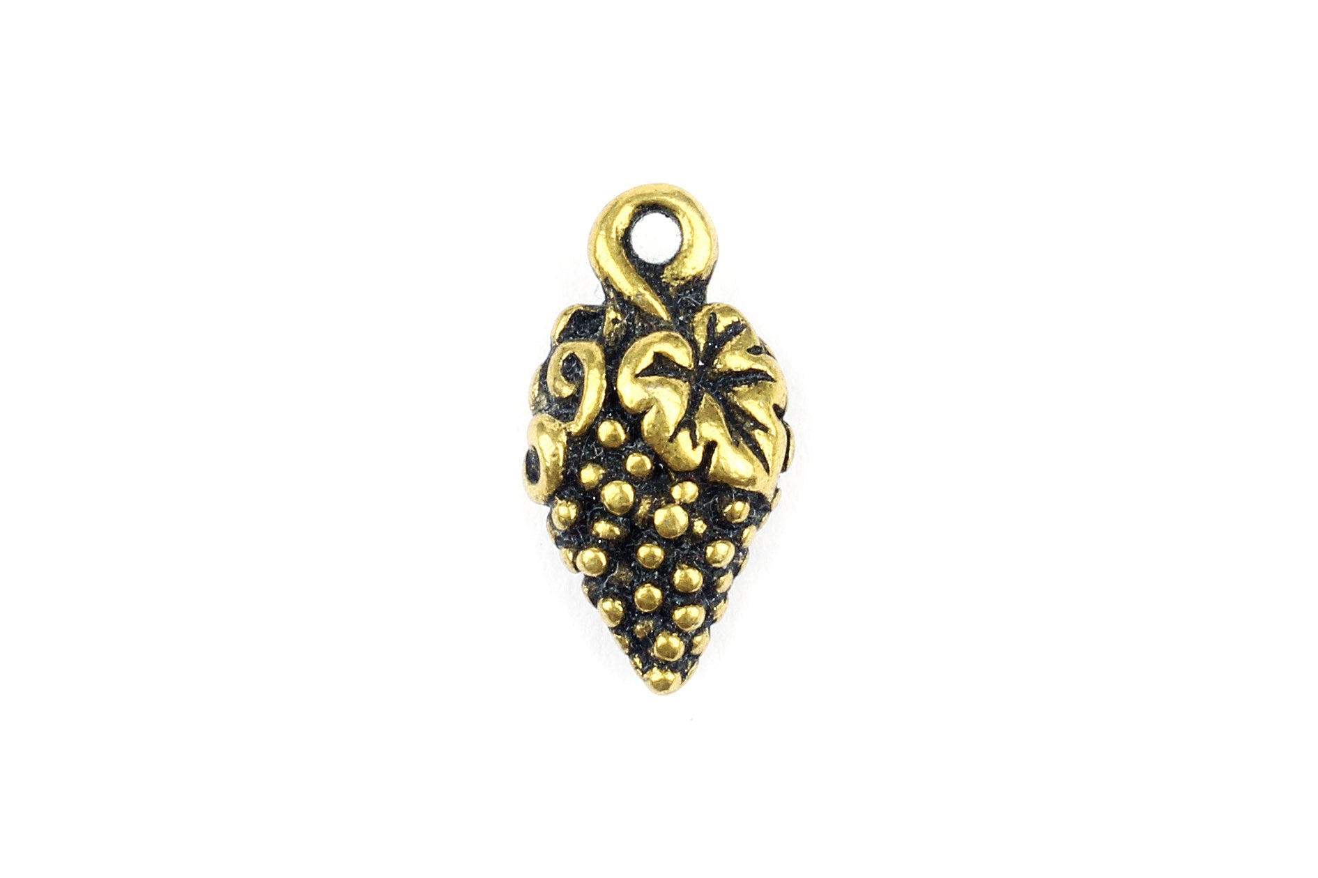 Gold Tierracast Grapes Charm
