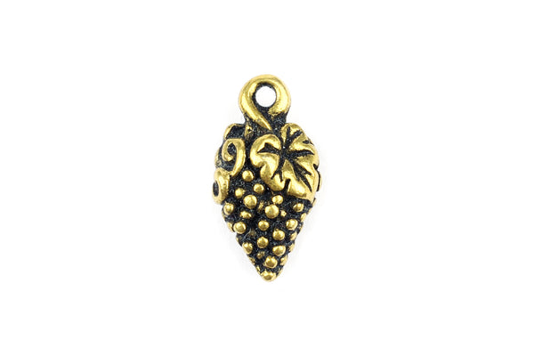Kerrie Berrie UK Tierracast Gold Bunch of Grapes Charm for Jewellery Making