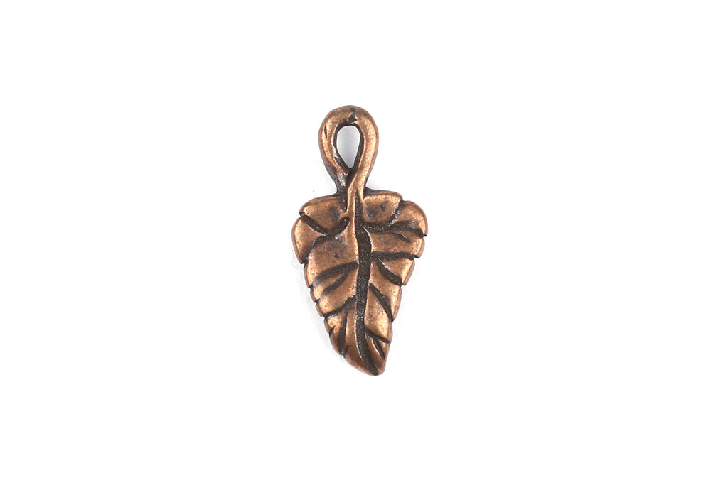 Kerrie Berrie UK Tierracast Copper Ivy Leaf Charm for Jewellery Making
