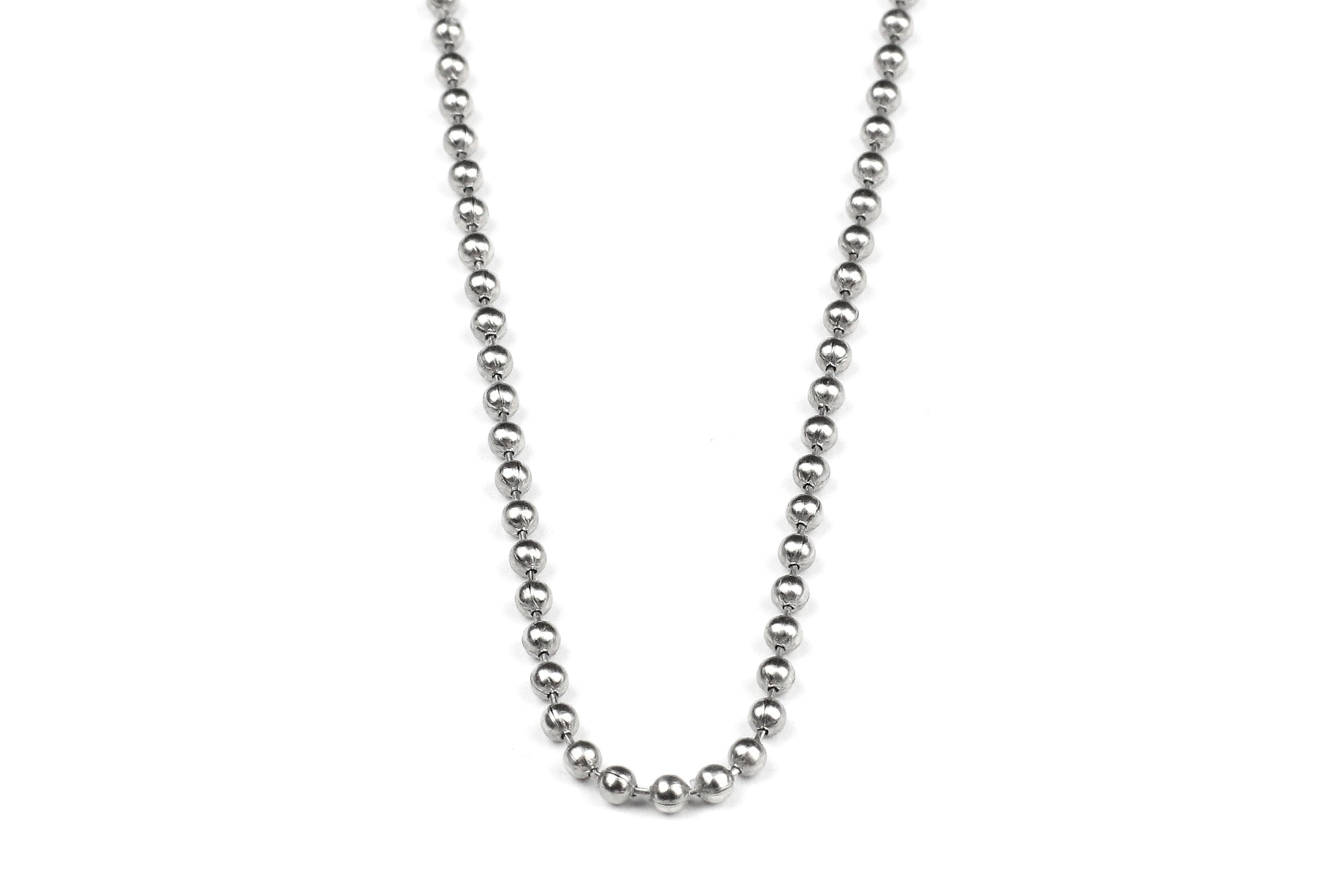 Stainless Steel Ball Chain w Connector 2.4mm Thickness 30 inch Len KerrieBerrie Beads Jewellery