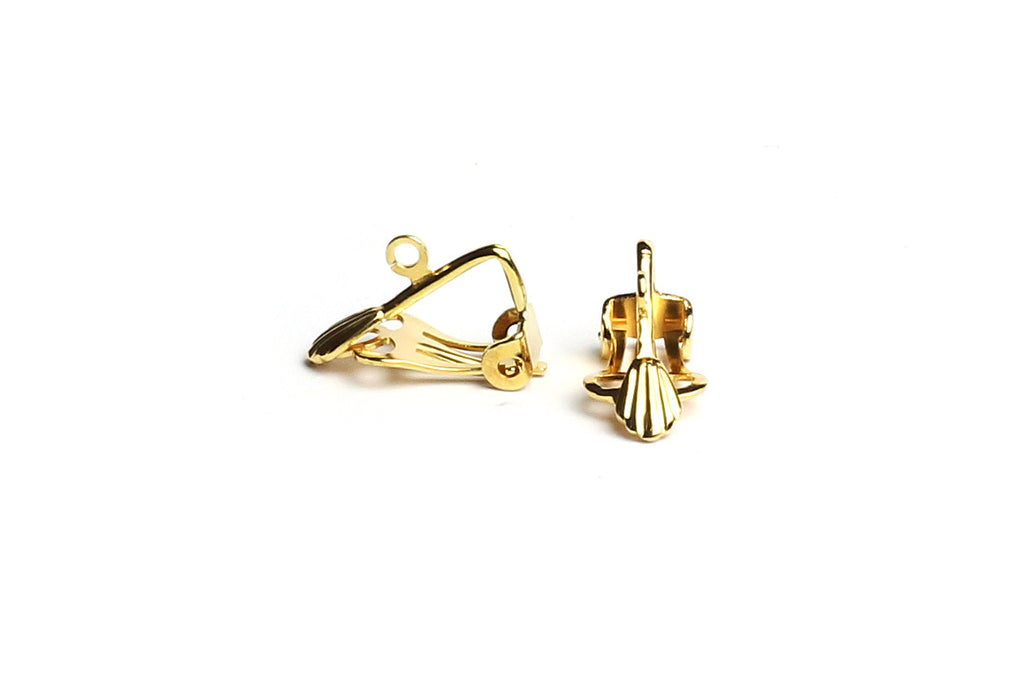 Gold-plated Clip-On Earrings (3 pairs)
