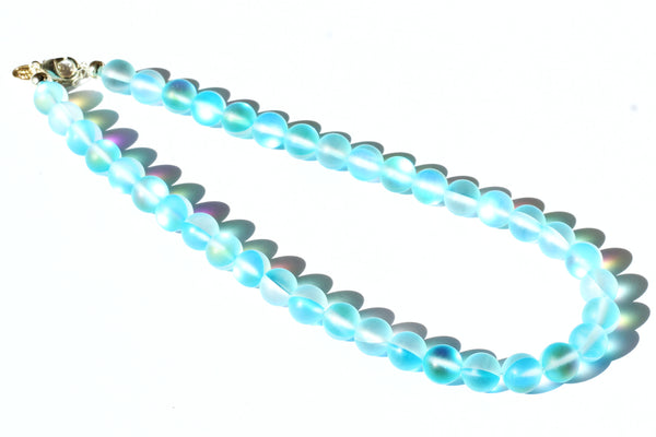 Kerrie Berrie UK Beaded Glow Bead Necklace in Blue