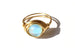 Kerrie Berrie UK Wire-wrapped Blue Glow Bead Ring