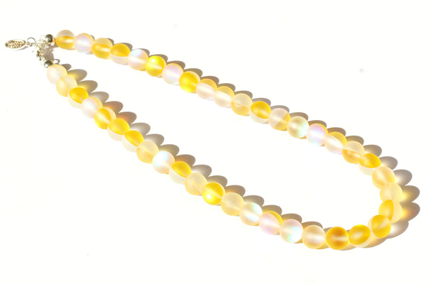 Kerrie Berrie UK Beaded Glow Bead Necklace in Yellow