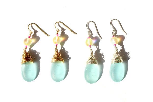 Kerrie Berrie Austrian Glow Glass Bead Drop Earrings