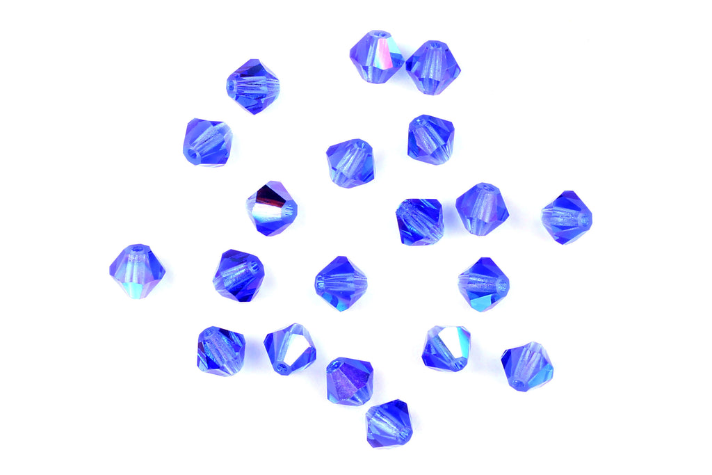 Kerrie Berrie Machine Cut Glass for Jewellery Making in iridescent blue