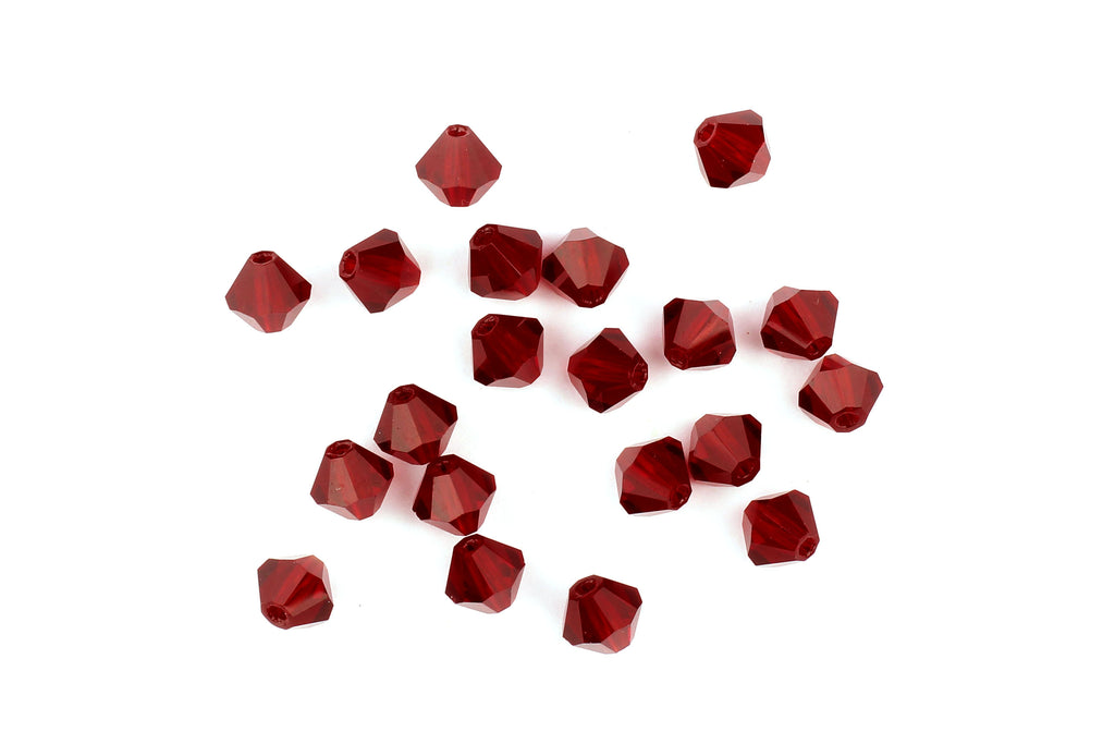 Kerrie Berrie Machine Cut Glass for Jewellery Making in dark red