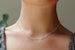 Kerrie Berrie Simple and Short Silver Chain Necklace with Ball Detail