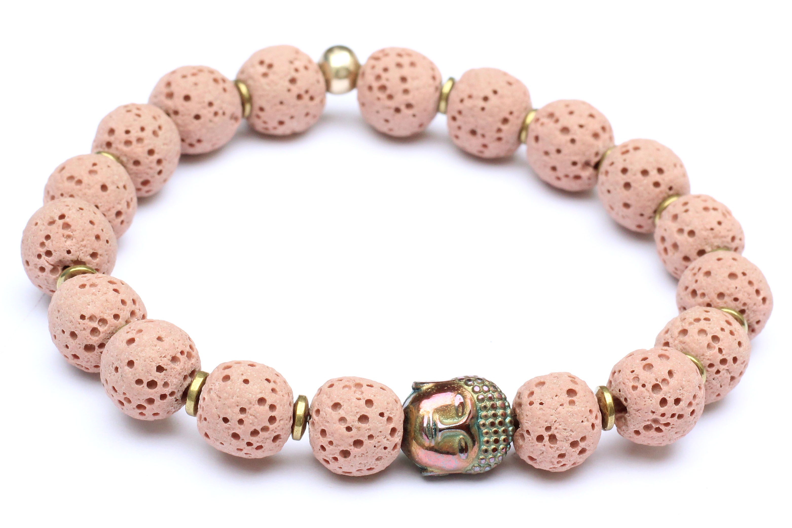 Pale Pink Diffuser Bracelet with Hematite Buddha – KerrieBerrie