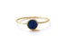 Kerrie Berrie Gold plated Drusy Delicate Druzy Crystal Stacking Ring Blue Round Circle