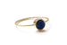 Kerrie Berrie Gold plated Drusy Delicate Druzy Crystal Stacking Ring Blue Round Circle